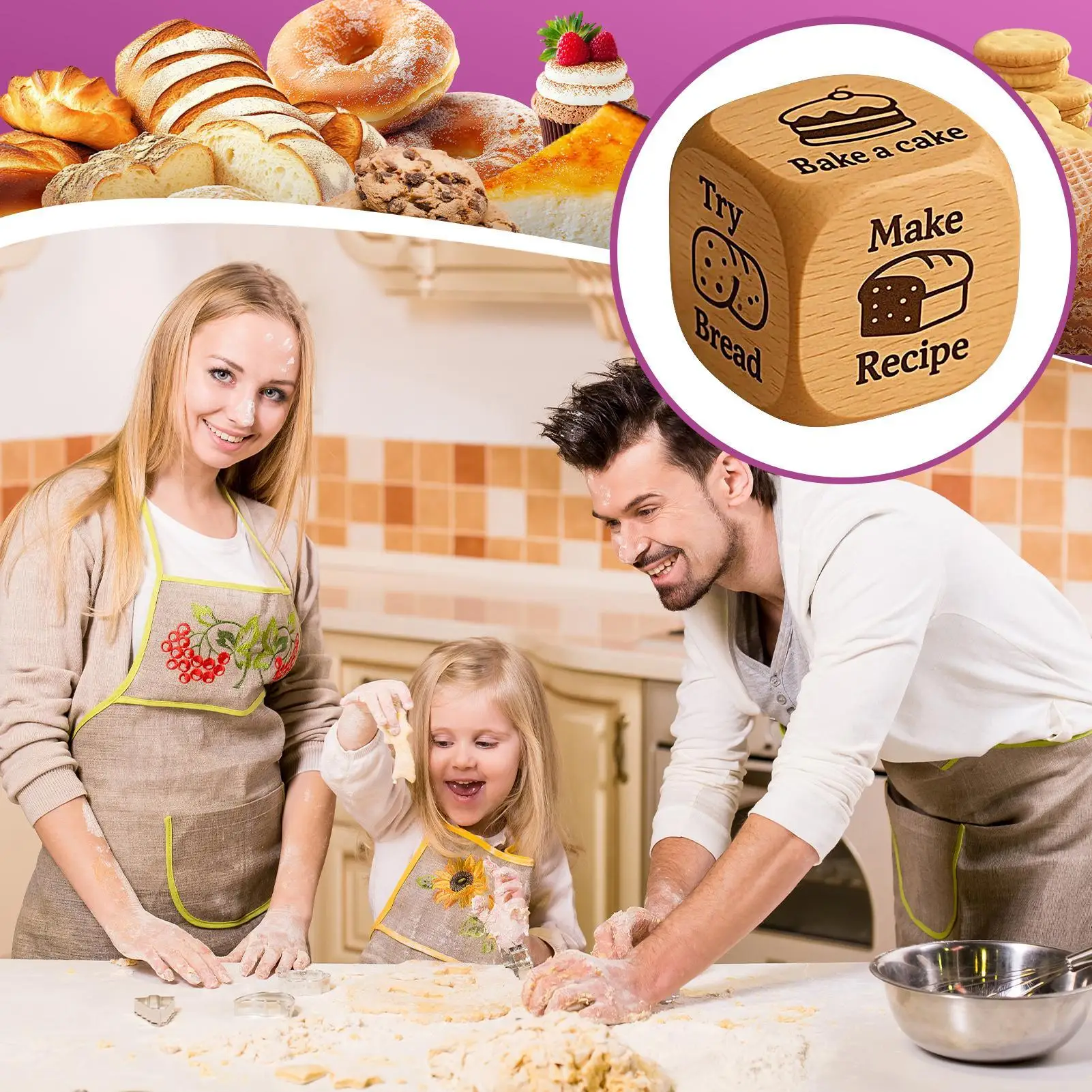 

Приготовление решений, кубики, кухонный гаджет для приготовления десертов, 6-сторонняя машина для приготовления решений, забавные кубики для выпечки для кухни, дома, пекарни, семьи