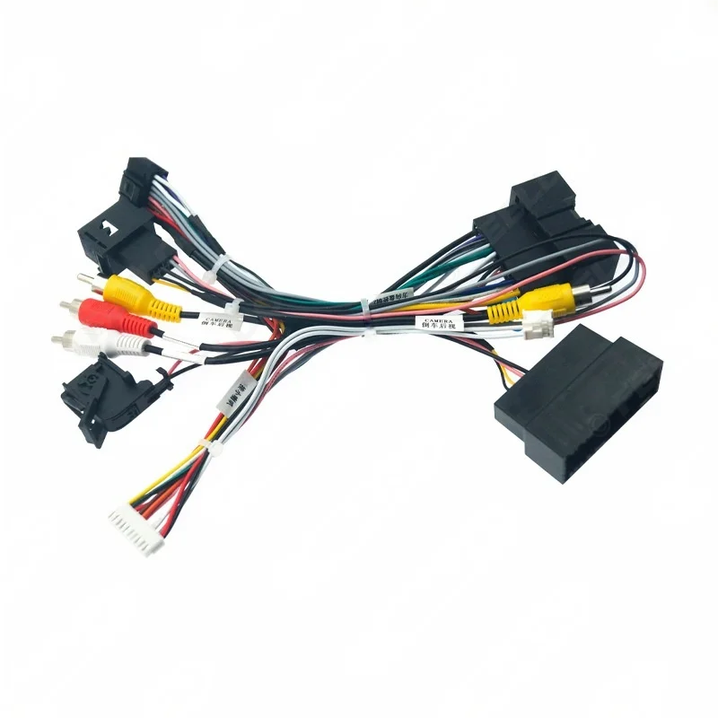 

Quadlock Wiring Harness CAN Bus Decoder Car Android Head Unit Cable Adapter for Ford Kuga Focus Edge Explorer