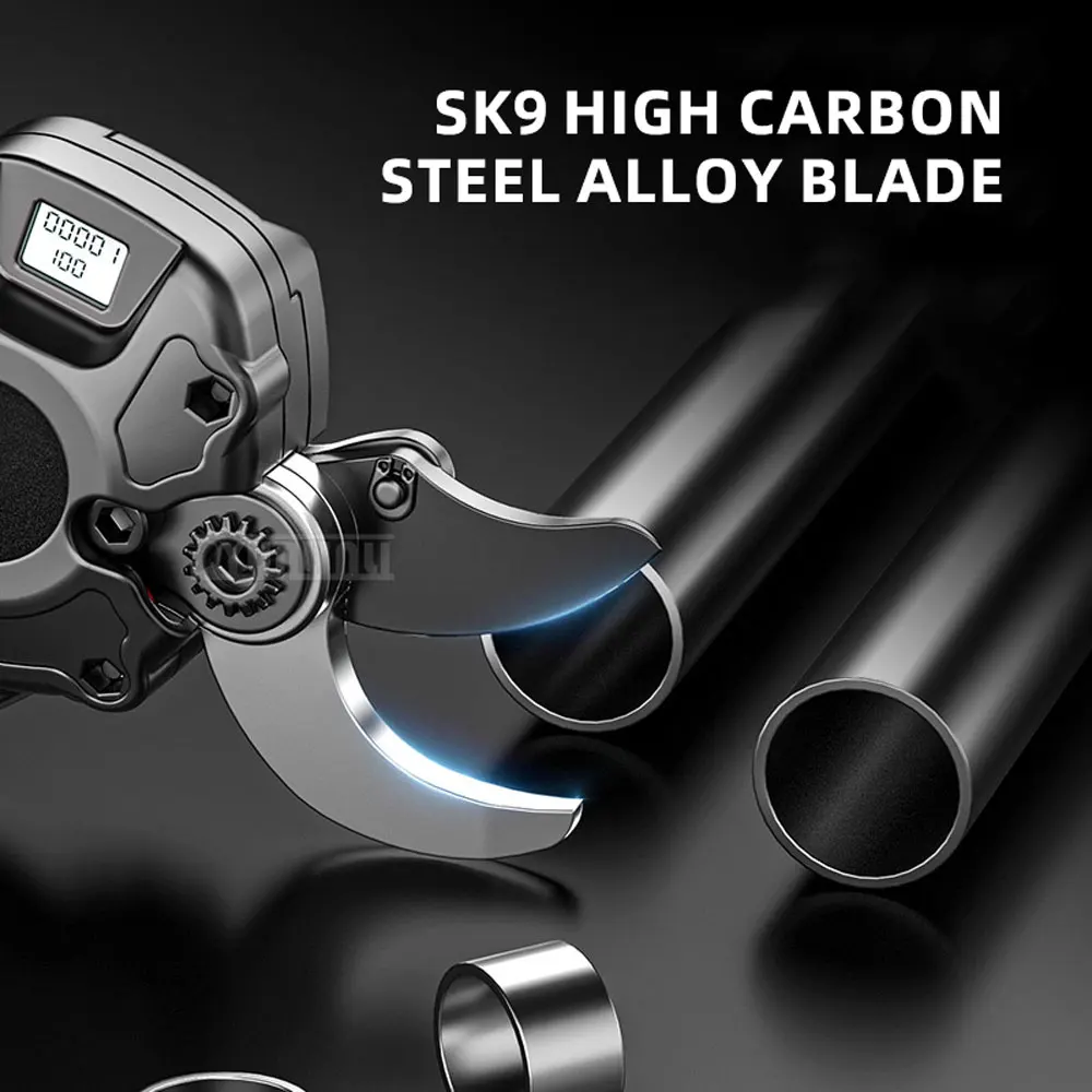 Lithium ion pruning shears, digital display handheld electric scissors, multifunctional pruning shears for tree branches