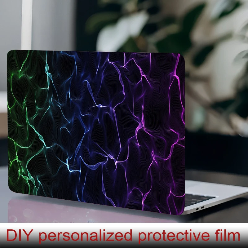 

2 laptop stickers Tech Geometry Pattern Protective film, DIY scratch resistant sticker