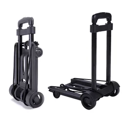 Utility Cart with Wheels Foldable Collapsible Luggage Dolly Cart Portable Fold Dolly for Travel Moving and Office Use