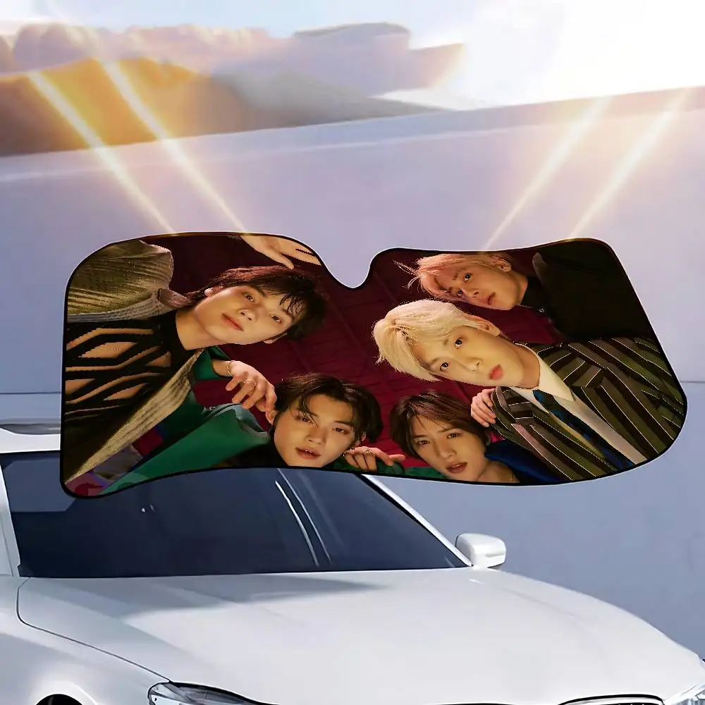 Kpop T-TOMORROW-S X T-TOGETHER-S TXT سيارة الشمس الظل نافذة أمامية ظلة لمعظم السيدان SUV كتل ماكس الأشعة فوق البنفسجية