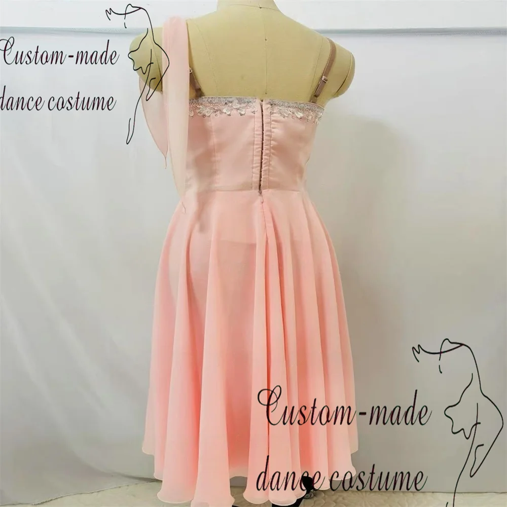 Tchaikovsky Duel Ballet Skirt Pirate Female Variations Private Custom Light Pink Sparkling Diamond Long Yarn Skirt
