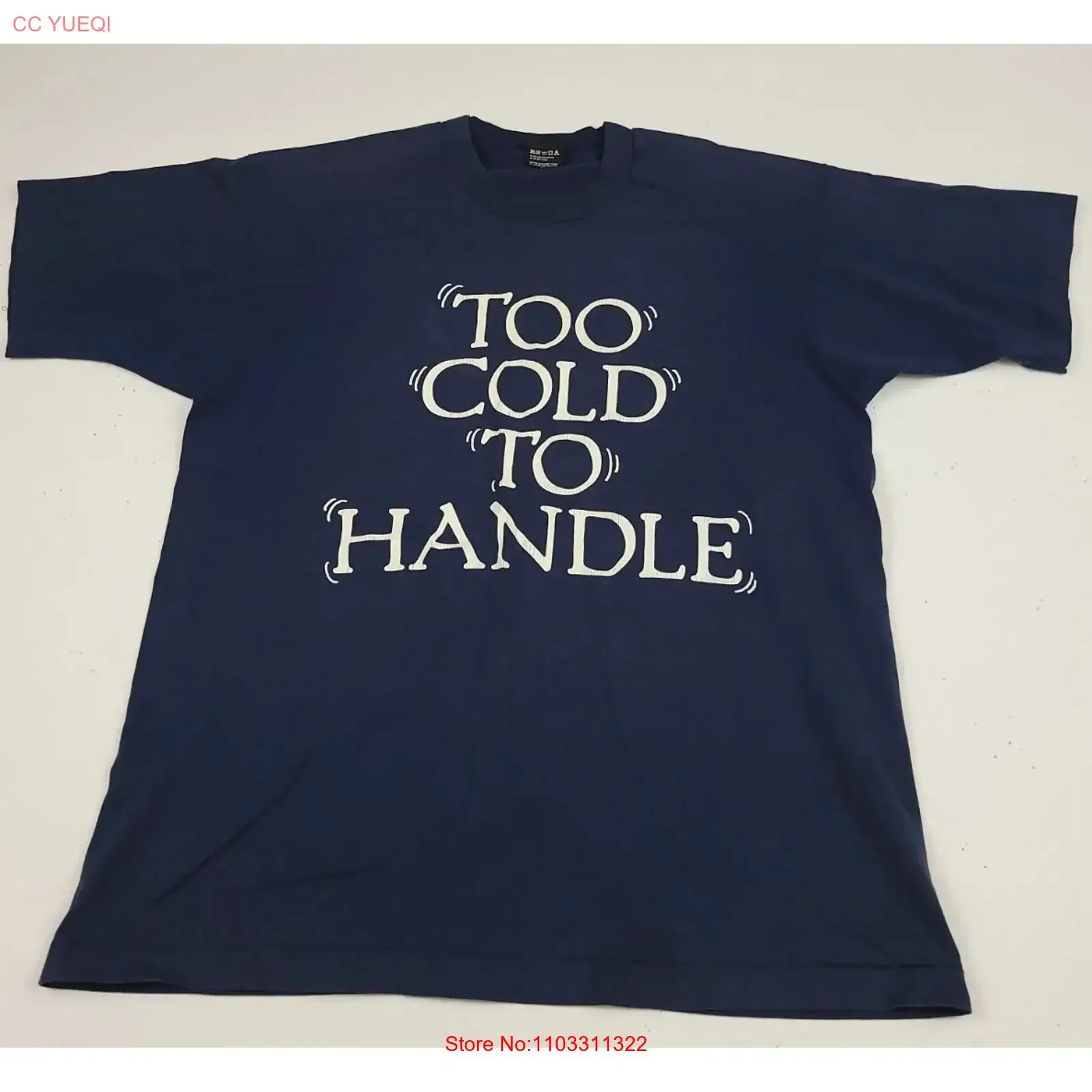 Camiseta vintage de Finlandia Vodka, rara, con la frase 'Too Cold To Handle', estilo vintage de los años 80 y 90 de EE. UU., lavada, elástica, estilo streetwear.