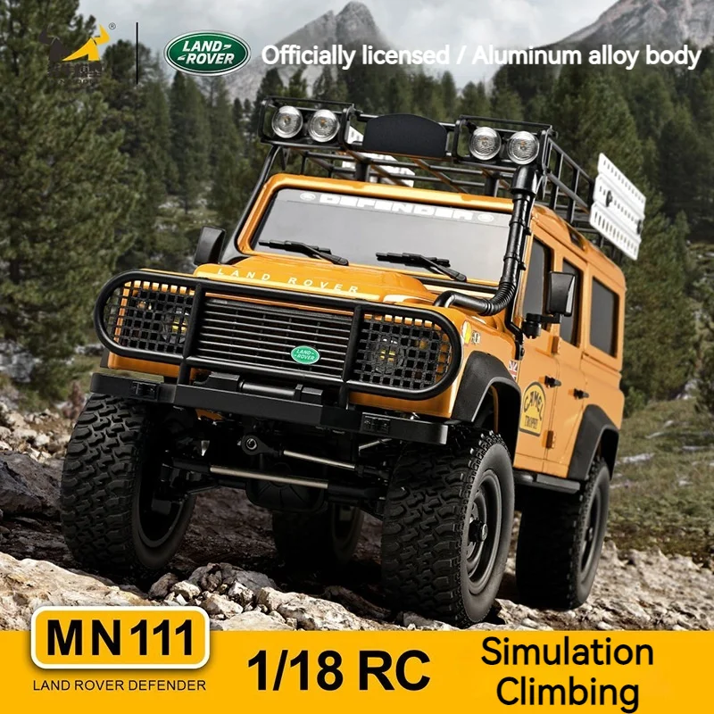 

Mangniu MN-111 Land Rover Defender 1:18 RC Модель 4WD Полномасштабная альпинистская внедорожная игрушка Автомобиль с дистанционным управлением Полномасштабный корпус из сплава