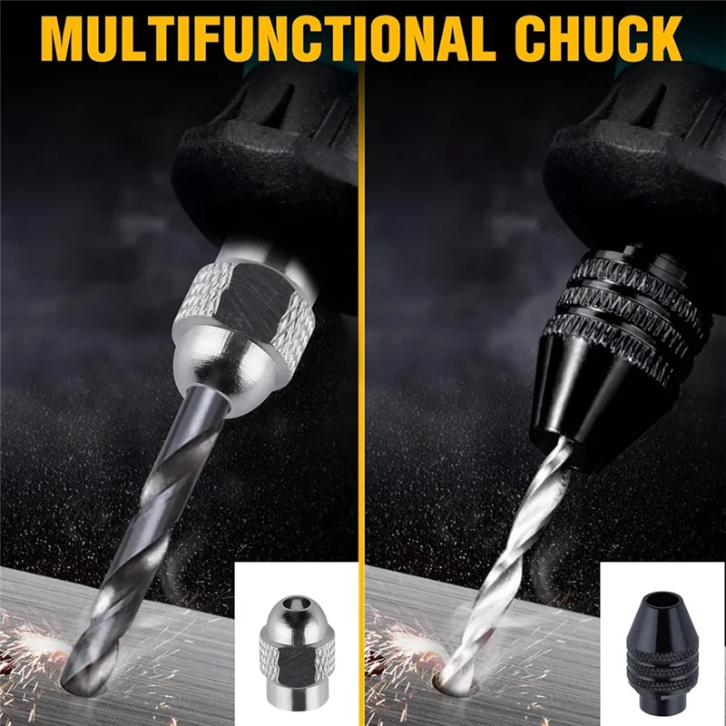 AC88-15PCS Drill Chuck Collet Set Rotary Collet Nuts Set 0.5-3.2Mm Shank Replacement 4486 Rotary Tool Change Chuck Accessory