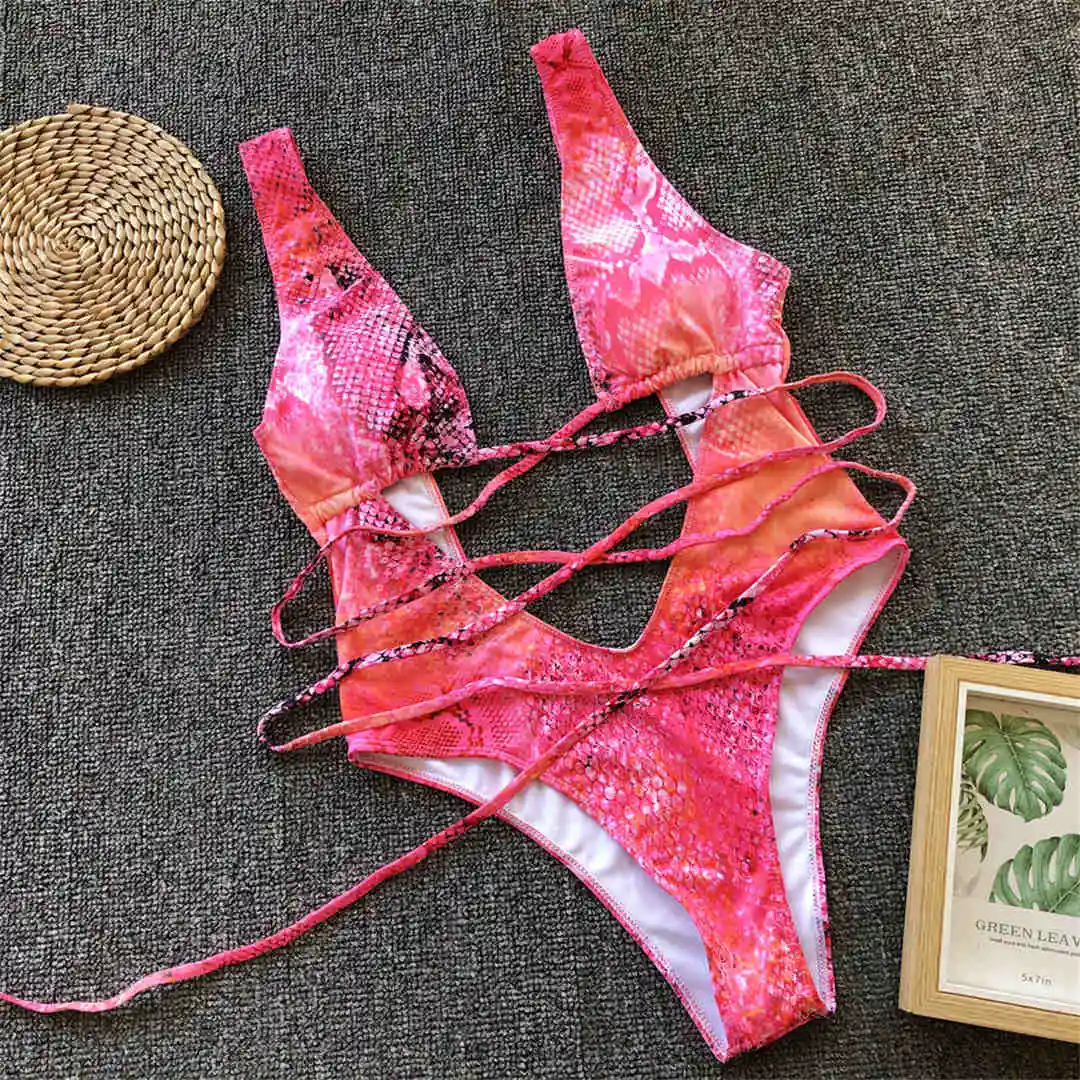 Sexy Bandage-Badeanzug mit Wickeldesign, tiefem V-Ausschnitt und Cut-Outs, einteiliger Monokini-Badeanzug für Damen, Badebekleidung, Badeanzug, Modell V1037 – Detail 39
