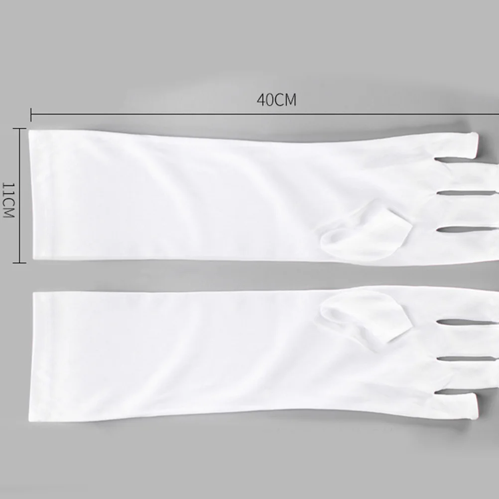 

2Pairs Anti Uv Gloves Uv Shield Manicure Nail Art Hand Protector Lightweight Comfortable Elasticity Half-Finger Gloves
