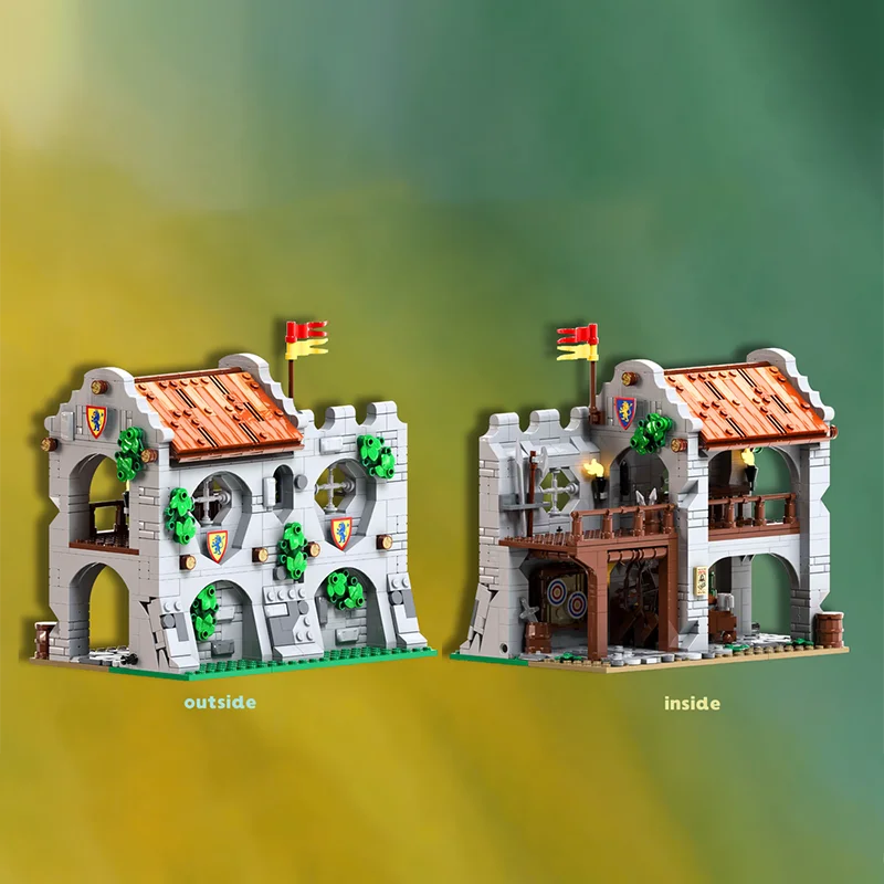 

Moc Medieval Castle Building Series Archer's Rest DIY Assembly Building Blocks Children's Toys Christmas Gift