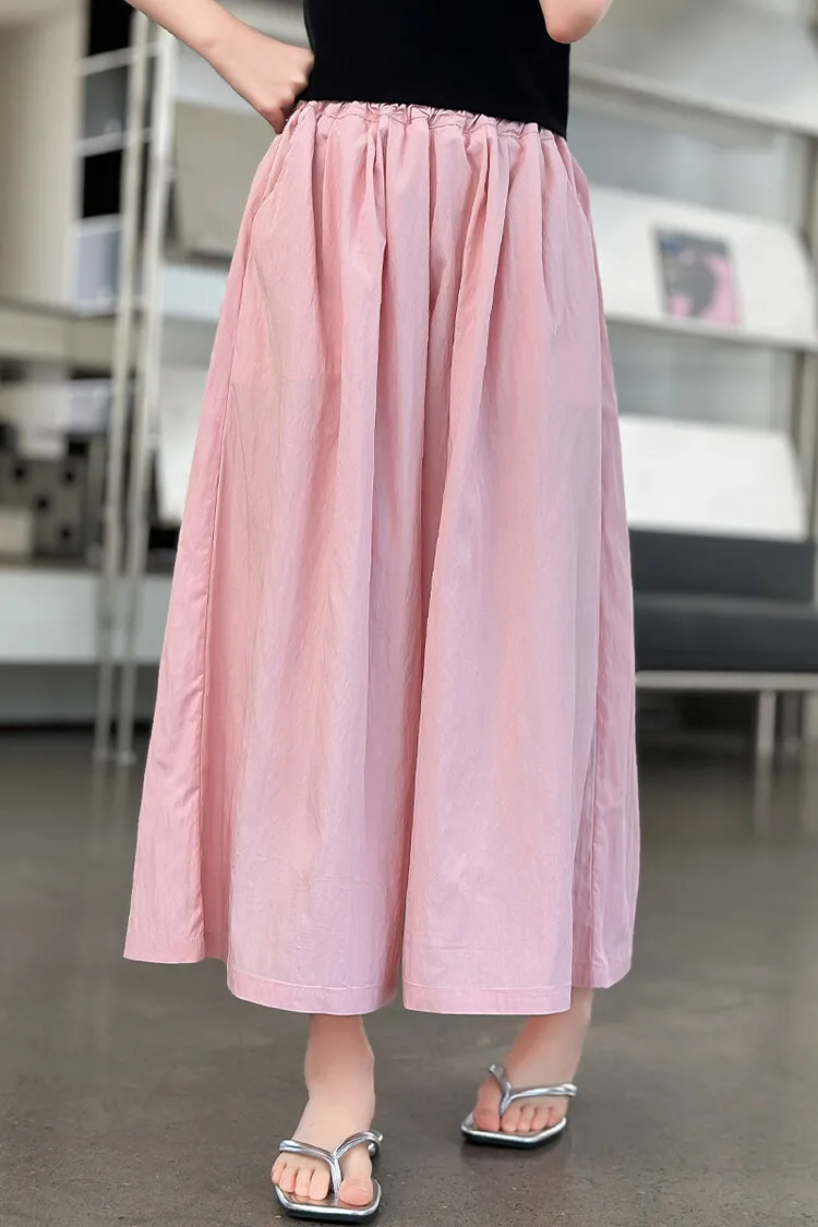 Girls Bottoms Big Children Women Summer Wide-leg Pants Summer Thin Pants Children Simple Casual Trousers Korean Simple Style