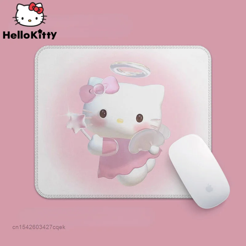 Sanurgente-Tapis de souris imprimé dessin animé Hello Kitty, petit ordinateur portable, Polymères, Antidérapant, Épais, Kawaii, Décoration de bureau, Tapis de bureau, Mode