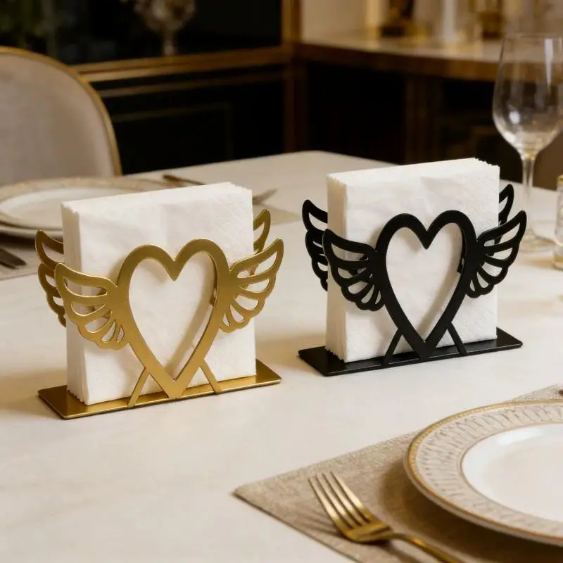 

1Pc Iron Napkin Holder Practical Paper Drawer Storage Bracket for Home Kitchen Restaurant Party Tabletop