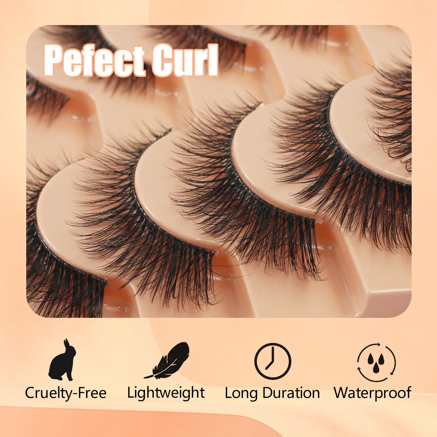 Lashes Large Capacity Natural Lashes Cluster Cat Eye Lash Soft Cross Wispy False Eyelashes Eyelash Extension for Party MakeUp