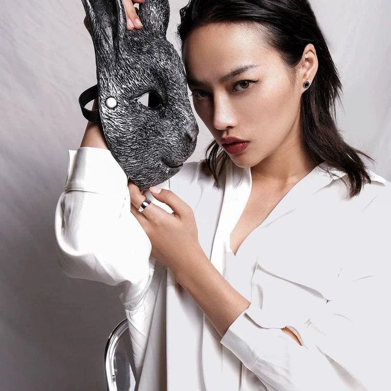 Easter Bunny Whole Face Mystery Masquerade Mask Carnival Halloween Festival Party Prom Aldult decorare Kawaii Bunny Girl Tools