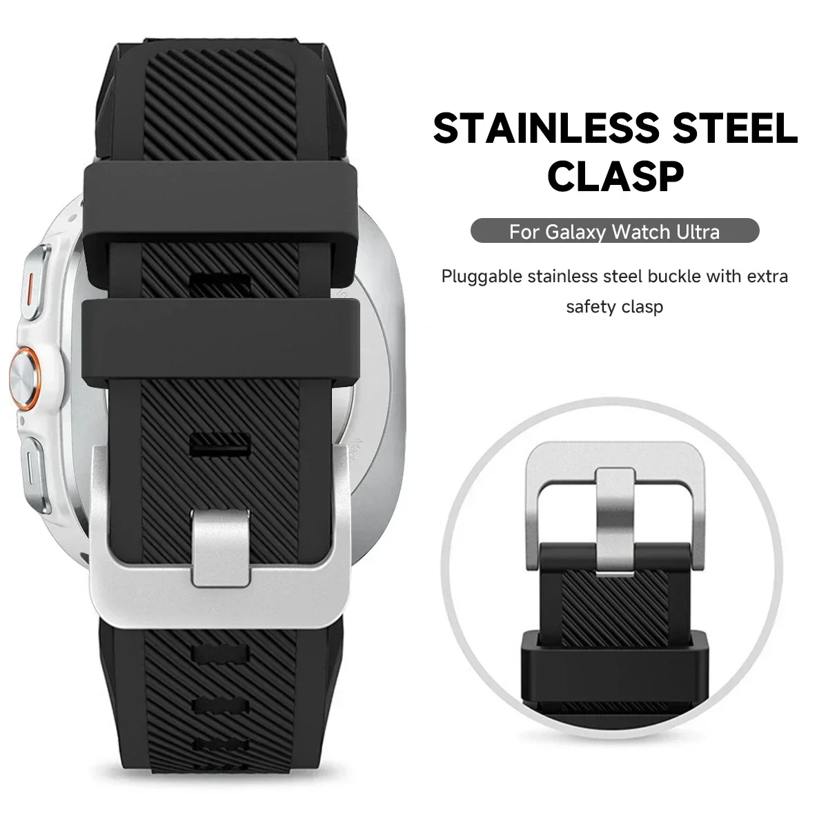 Cinturino in silicone per Samsung Galaxy Watch 8 40mm 44mm/8 Classic 46mm cinturino sportivo per Galaxy Watch 7 47mm Ultra 2025 Correa