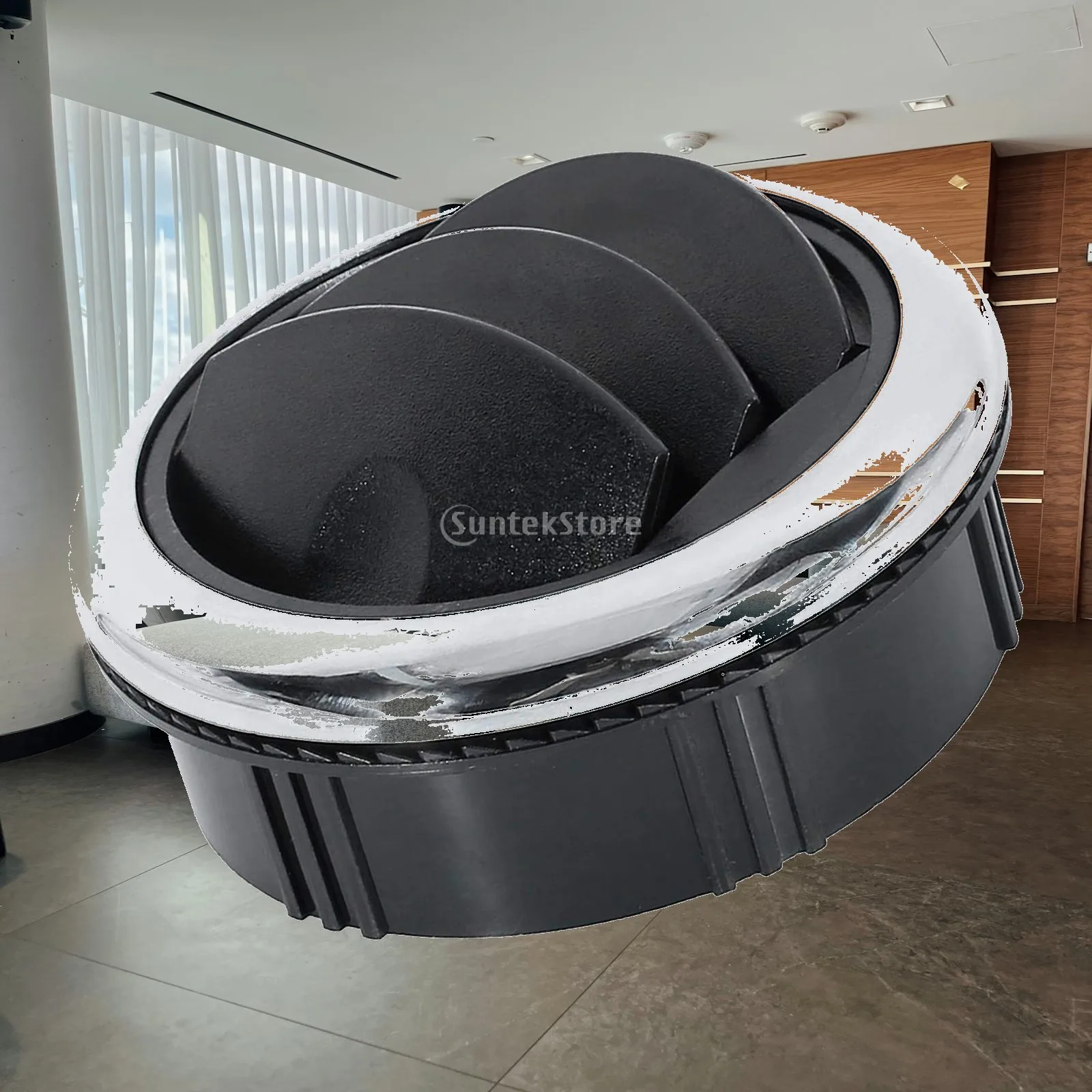 Car Air Vent Deflector Outlet Round Supplies ABS Plastic Black Silver Air Conditioning Outlet Aembly Fit for RV Bus Side Roof