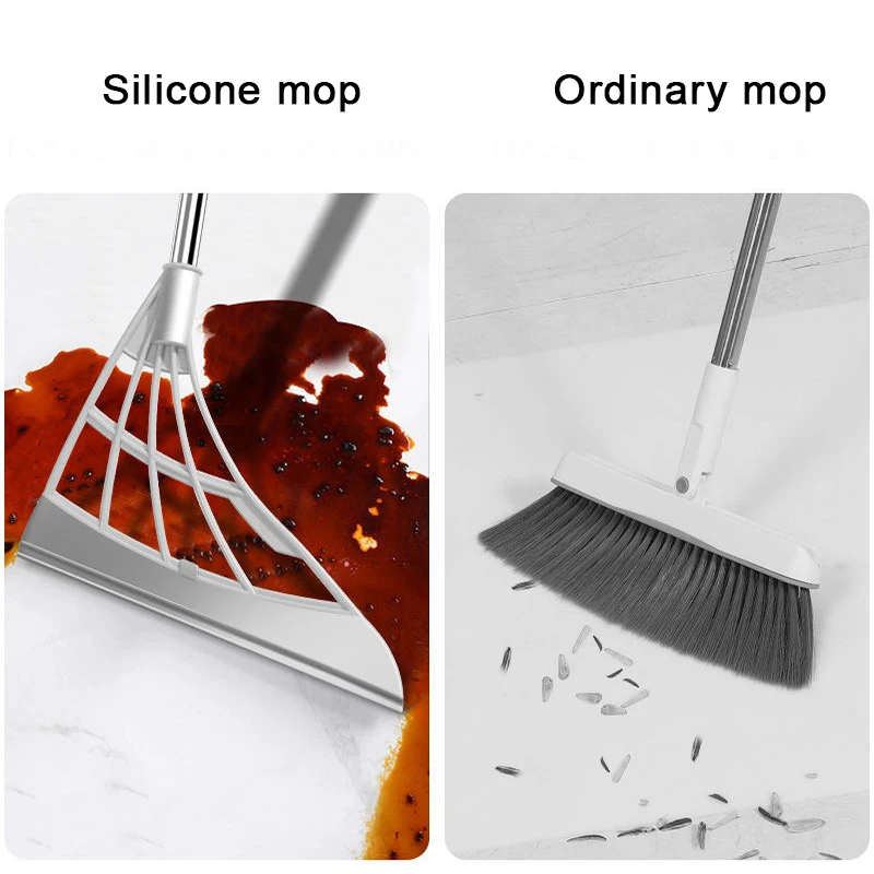 Magic Silicone Broom Bathroom Toilet Floor Wiper Squeegee Window Cleaning Tools Home Floor Mop Hair catcher Mirror Glass Scraper