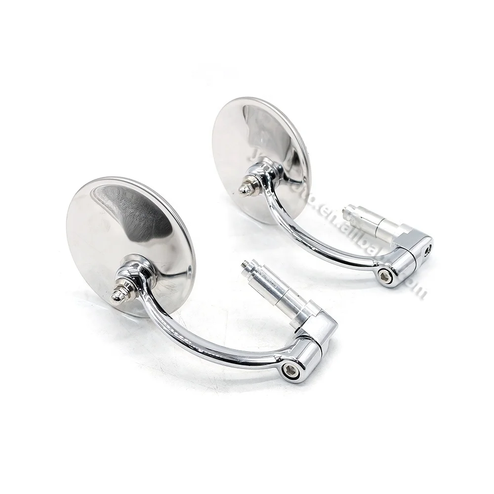 

alone Factory Quality 304 Stainless Steel for CAFE RACER Steel 1 SET Motorcycle Bar End Mirror Rearview Mirror