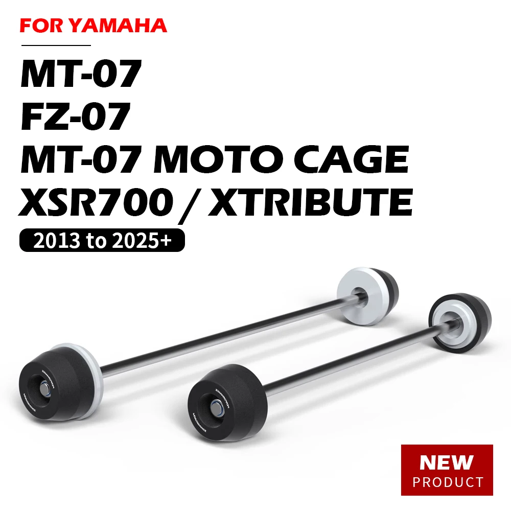 

MT07 FZ07 XSR700 2013 to 2025 Anti-collision Slider Accessories For YAMAHA Motorcycle Front Rear Axle Fork Crash Slider Parts