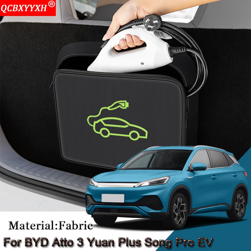 

EV Car Charging Cable Storage Carry Bag For BYD Atto 3 Yuan Plus Song Pro EV Charger Plugs Sockets Waterproof Fire Retardant