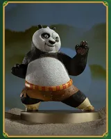Copper Crafts Chinese Vintage Kung Fu Panda Cute Cartoon Character Bronze Statue Brass Animal Figurines Desktop Ornament Decor