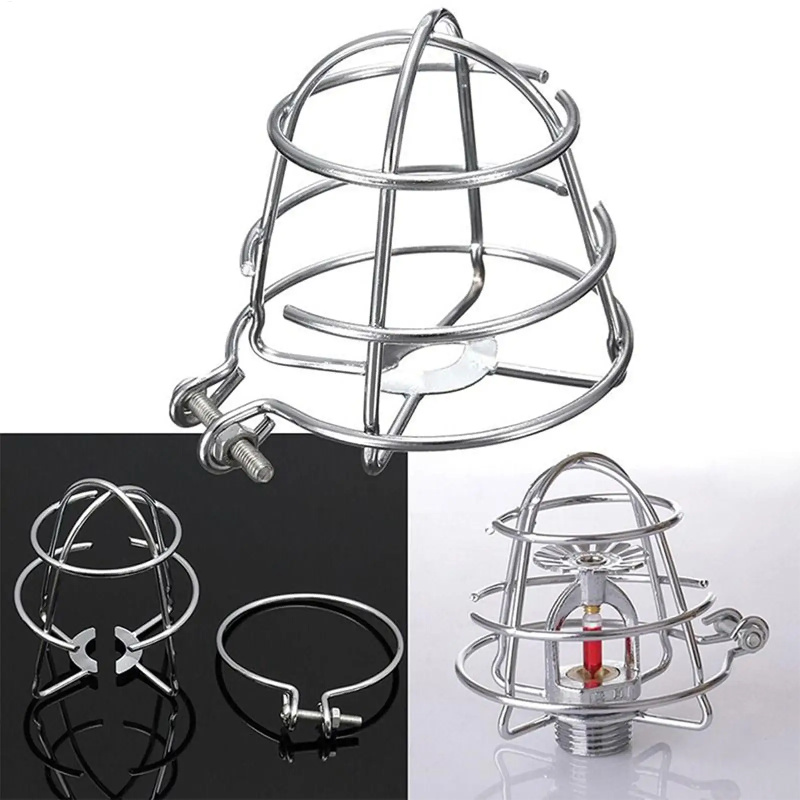 Universal Deep Cage Fire Sprinkler Head Guard Cage Protector Fire Extinguishing System Sprinkler Bracket Protective Shielda