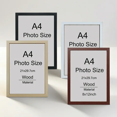 1/2/3pcs Wood Picture Frame A4 8X12in Honors Certificate Document Frame Wooden Photo Frame for Wall Hanging Desktop Disply