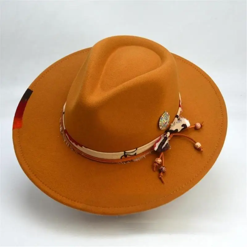 652F Gathering Gentleman Hat Magicians Fedoras Hat Teen Festival Proms Hat