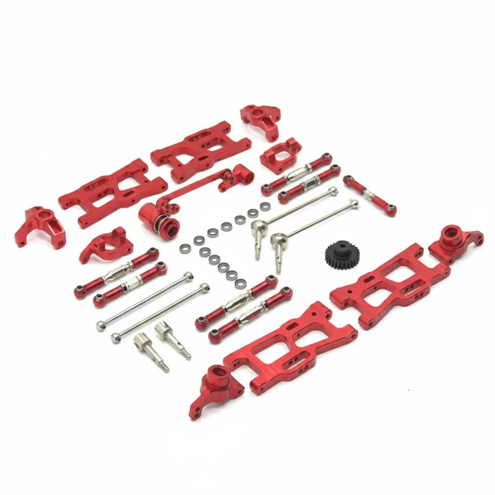 RC Car Metal Upgrade Kit: Wear-resistant shock absorbers and steering components
