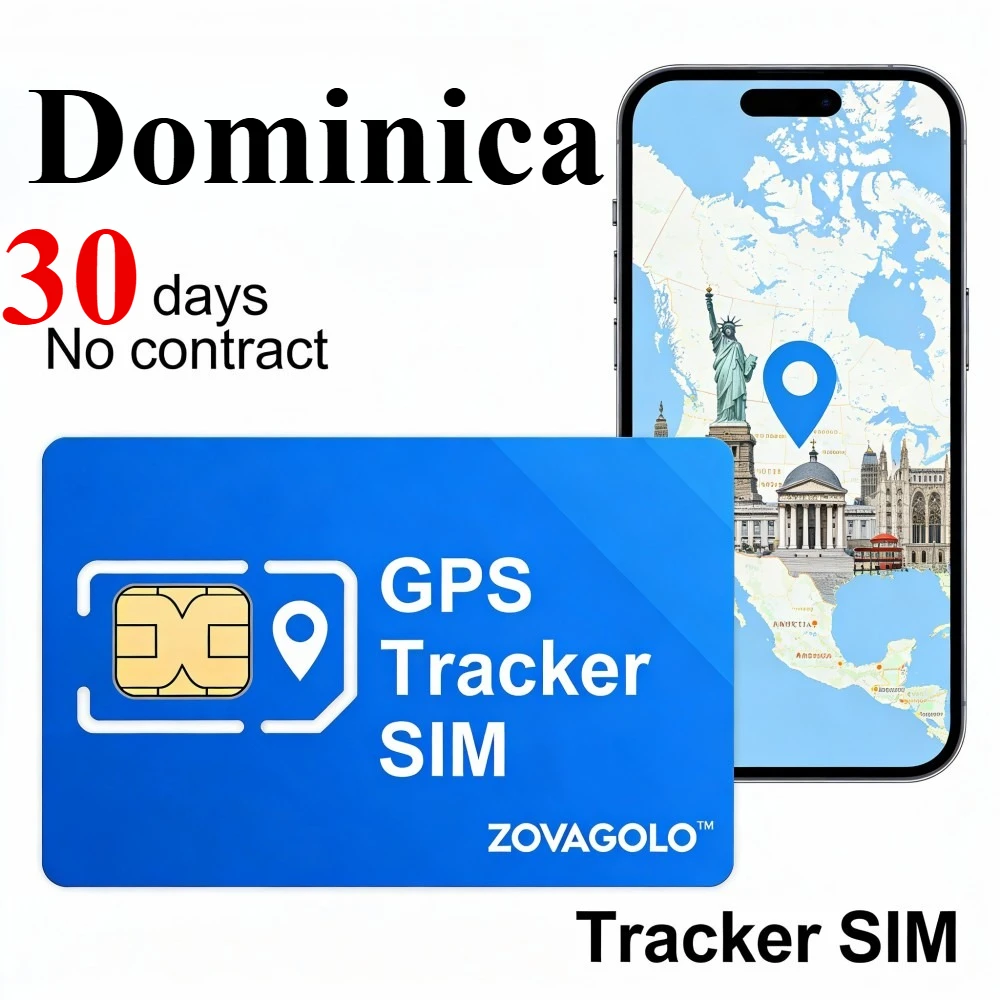Dominica Prepaid M2M SIM Card 4G GPS Tracking Device 30 Days 30MB No Contract