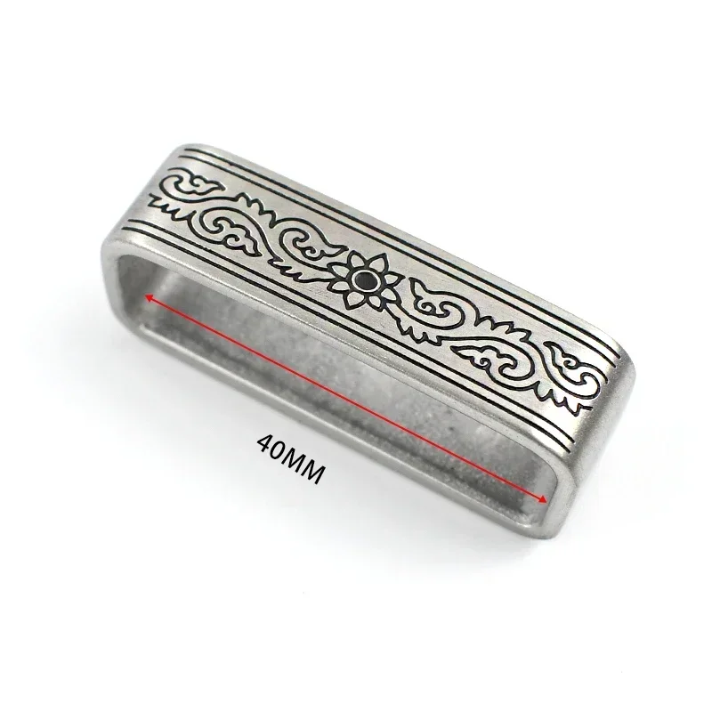 Deepeel 40mm szlufka ze szczotkowanego metalu solidny pasek ze stali nierdzewnej 3.7-3.9cm paski DIY skórzane rzemiosło sprzęt akcesoria do dżinsów