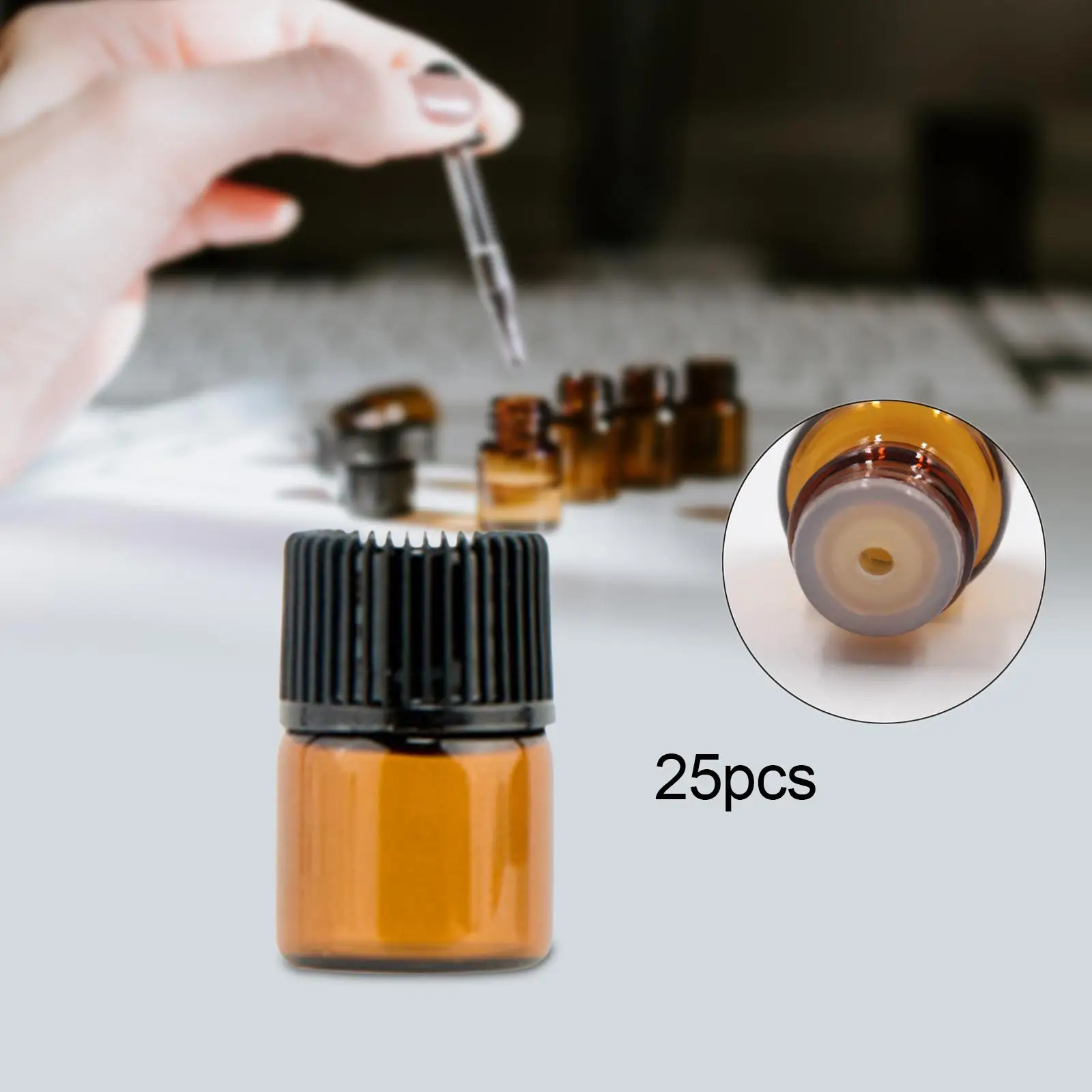 100 Pieces Bottles - ml 2ml 3ml Essential Oil Bottle with Orifice