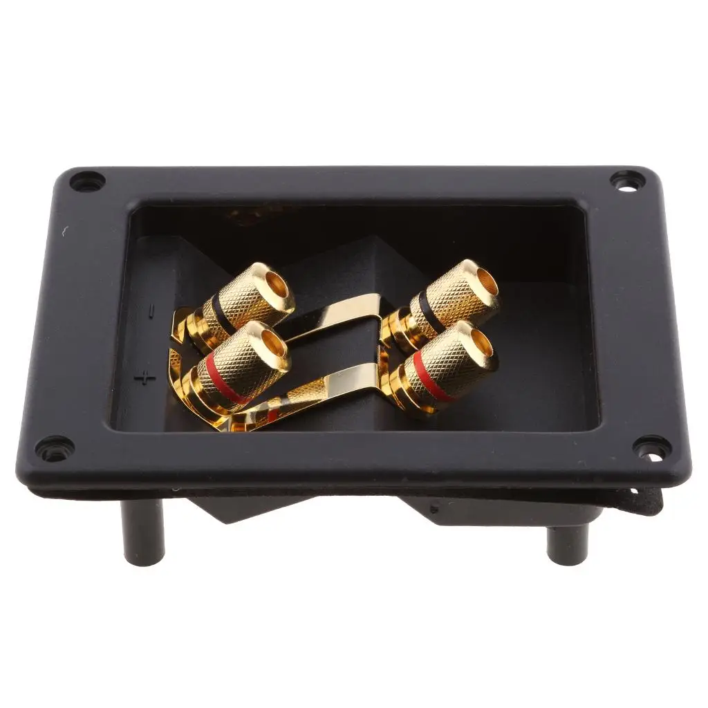 

4-контактные акустические клеммы-гнезда с позолоченными разъемами, квадратные, для самостоятельной сборки стереосистем для дома и автомобиля