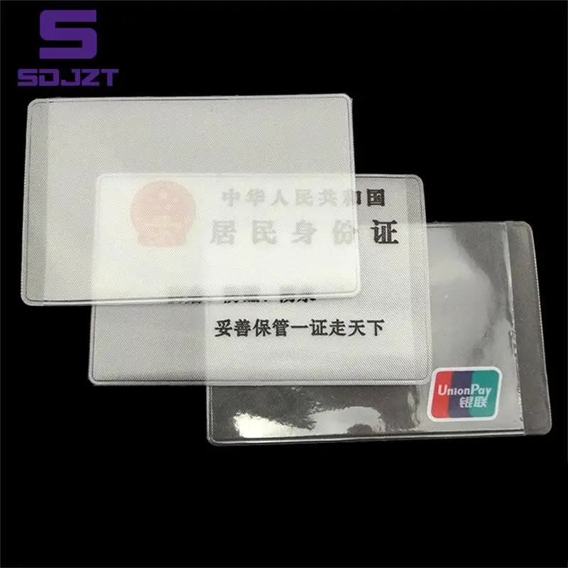 Peerless 10Pcs Waterproof Transparent PVC Frosted Business ID Cards Note Covers Holder Cases Travel Ticket Holders Protect Bags