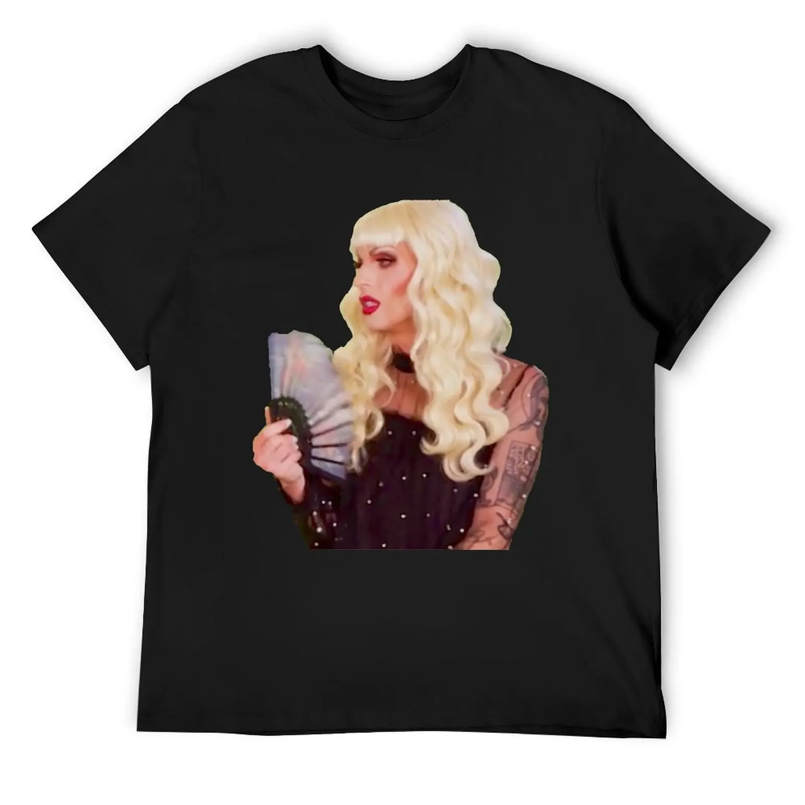 

Katya with fan T-Shirt oversized shirts graphic Short sleeve tee compression shirt men
