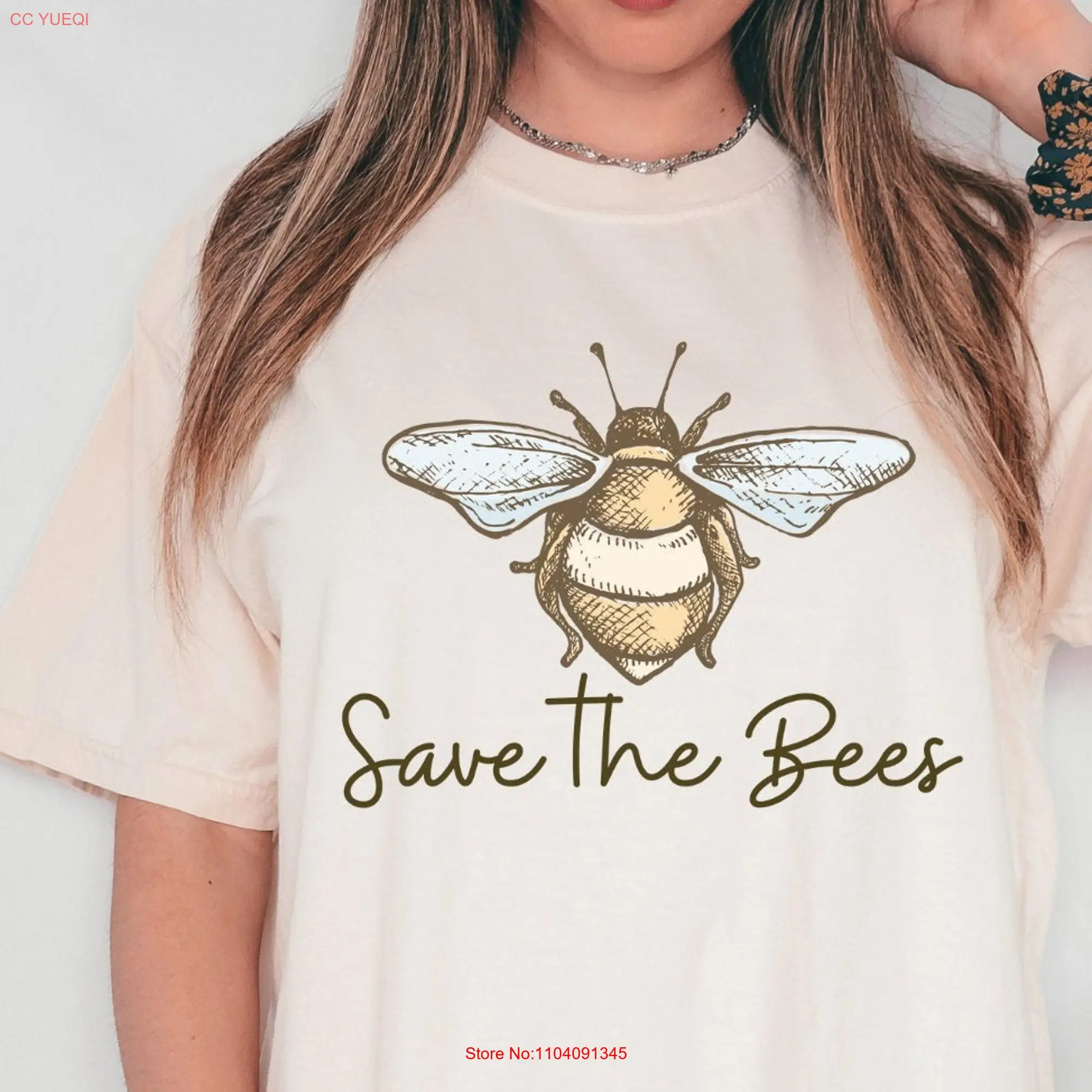 Comfort Colors T Shirt Save The Bees Conserve Endangered Animal Lovers Bee Nature Life long or short sleeves