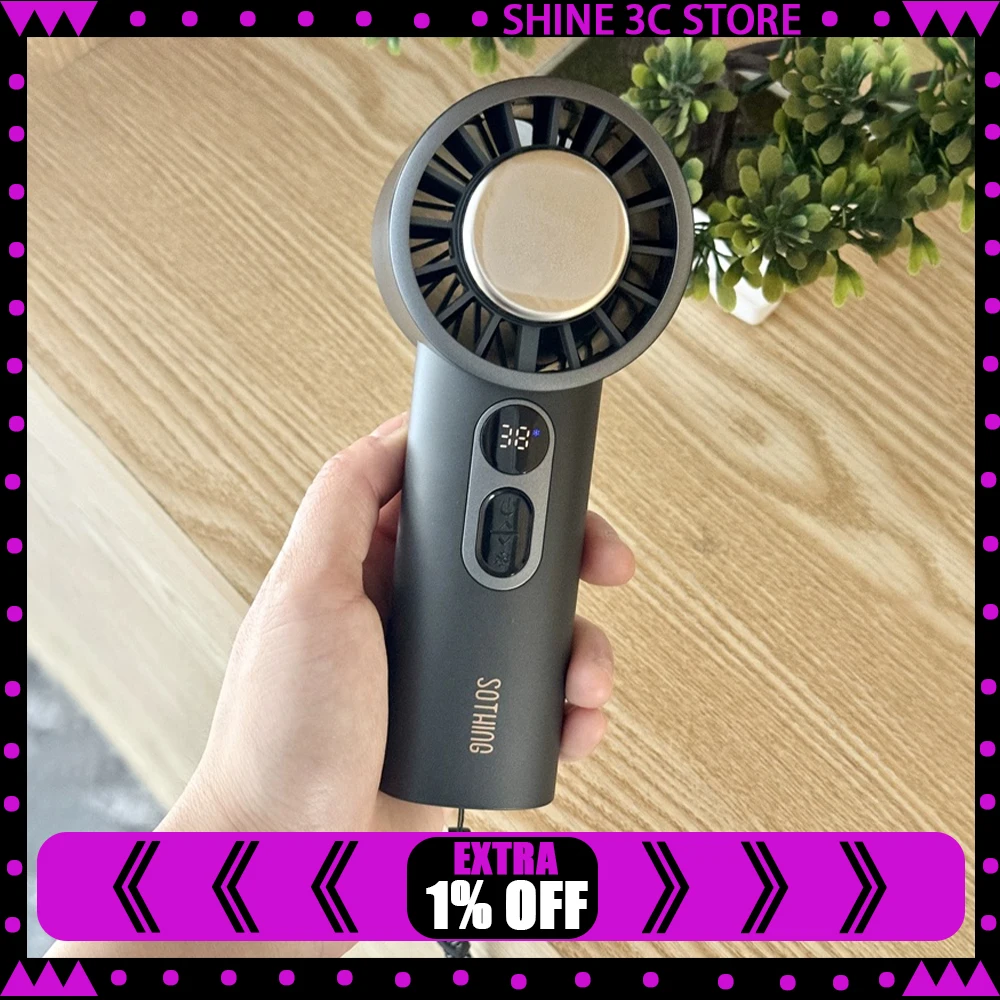 SOTHING Engine Ice Handheld Small Fan Ice Magnetic Refrigeration Handheld Fan 10 Hours Of Strong Battery Life Light Weight Gifts