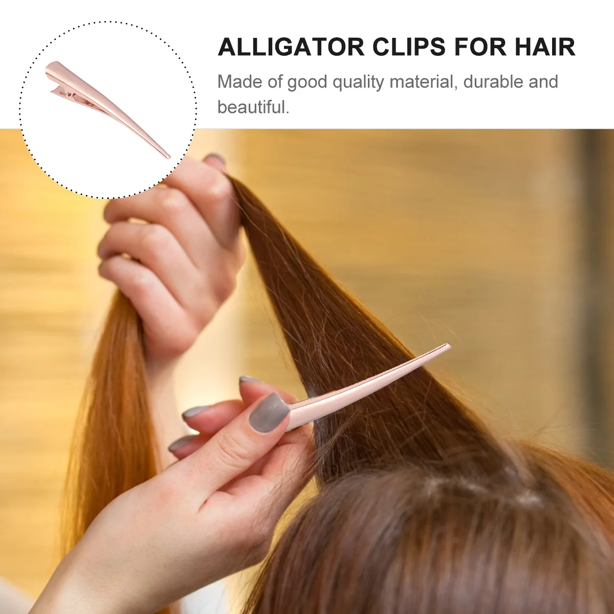 

12 pcs Duckbill Hair Clips Non-Slip Metal Sectioning Clips Strong Grip For Salon Barber Shop Home Office Craft Use