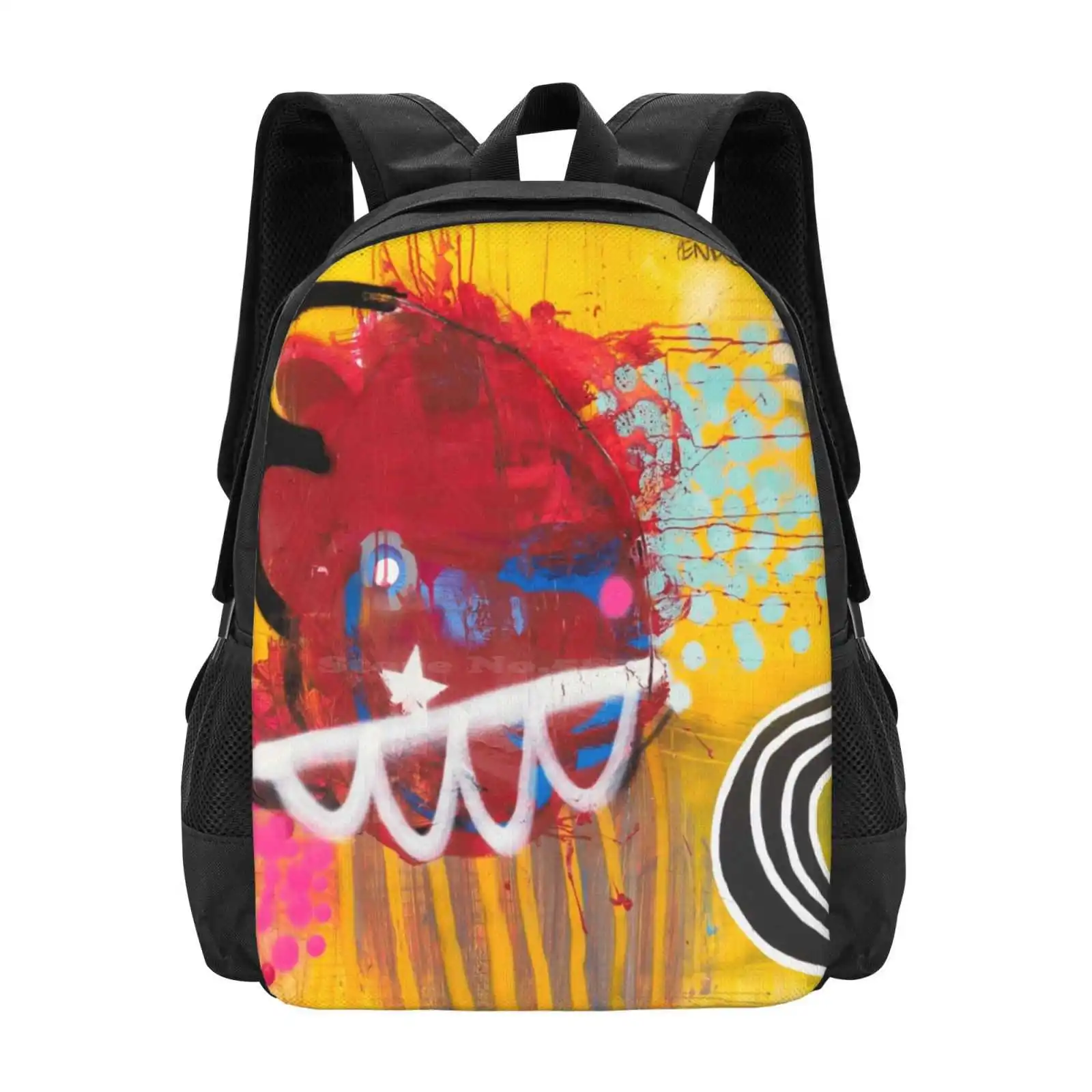 Look To The Rainbow #2. Fashion Pattern Design Travel Laptop School Backpack Bag Red Yellow Colour Color Urbanabstract Acrylic