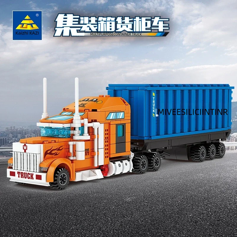 Kaizhi 98272 City Series Container Truck Children's Puzzle Assembly Block Toy Gift