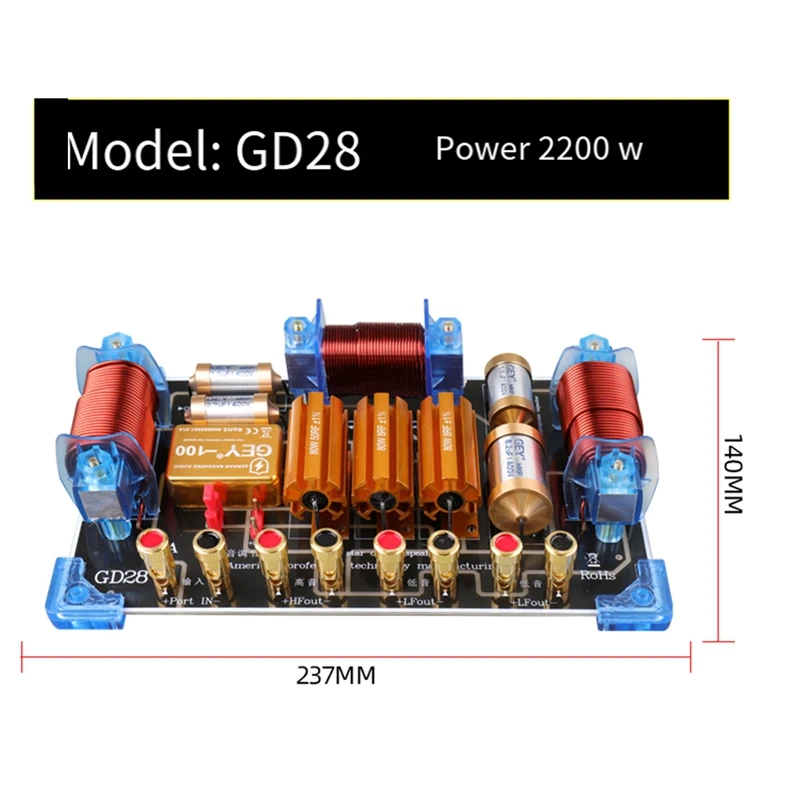 Altoparlante a due vie Crossover 15 18 pollici Performance sul palco divisore di frequenza ad alta potenza altoparlanti professionali importati ad alte prestazioni