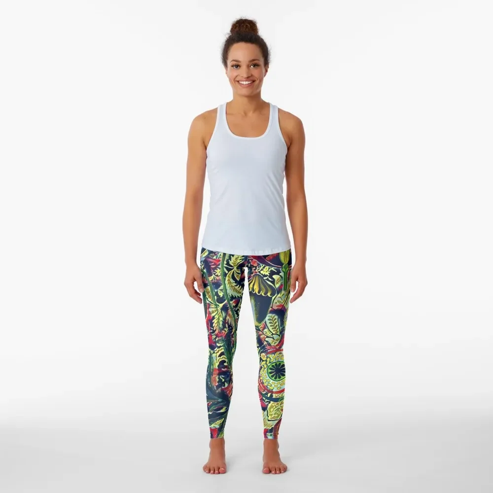 Ediemagic Poppies Sampler Leggings Women's push up gym womans legging gym Womens Leggings