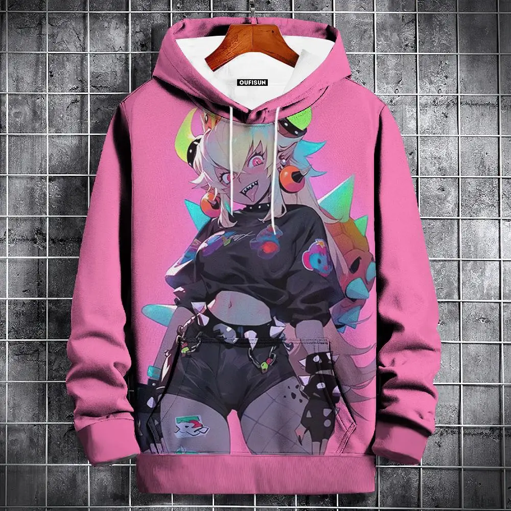 2026 Autumn/Winter Trendy Street Japanese Cyber Style Punk Y2K High-Quality Men's and Women's Matching Hooded Pullover Shirt
