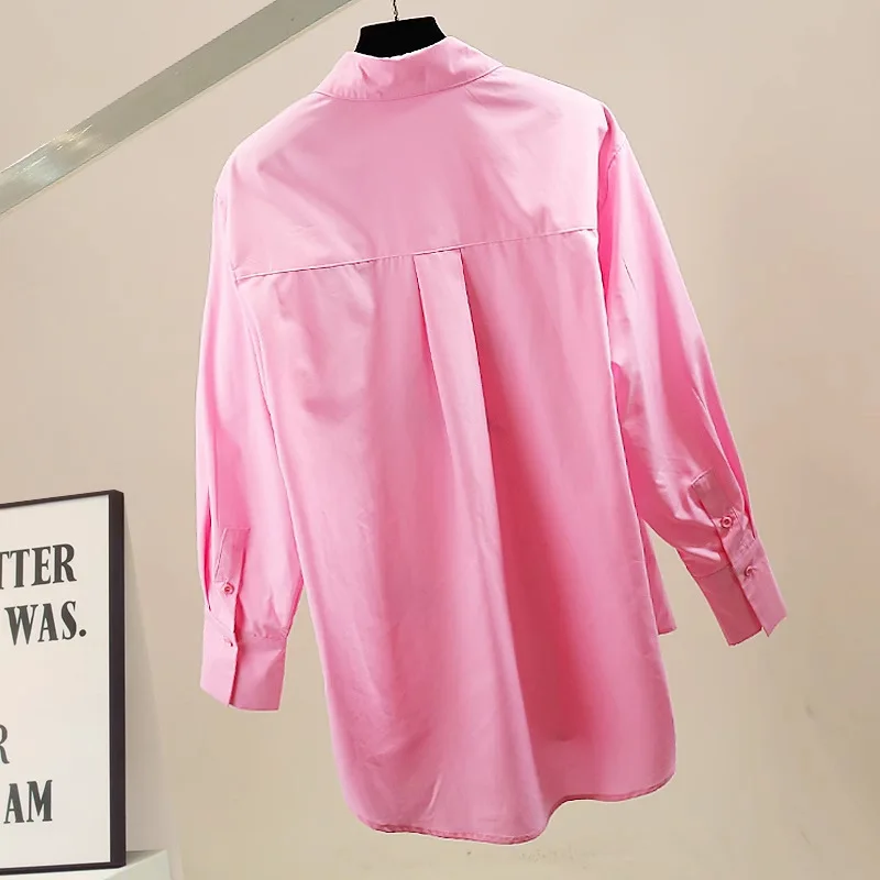 

Mid-Length Fashion Heavy Craft Xin Zhilei Same Style Floral Embroidery Tassel Long Sleeve Shirt Design Sense Loose Top Trendy