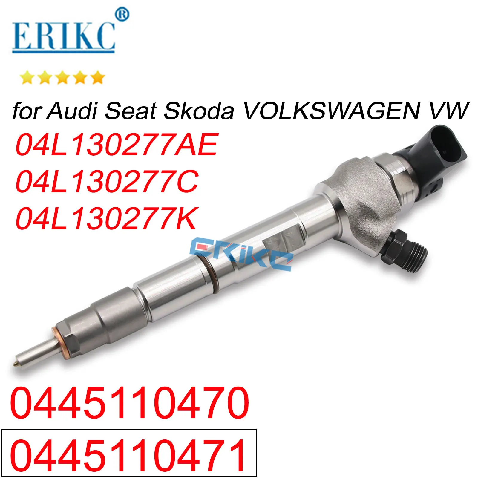 0445110471 0445110470 Diesel Parts Nozzle 0 445 110 470 Common Rail Injector 0 445 110 471 for Bosch AUDI 2.0 TDI 04L130277AE