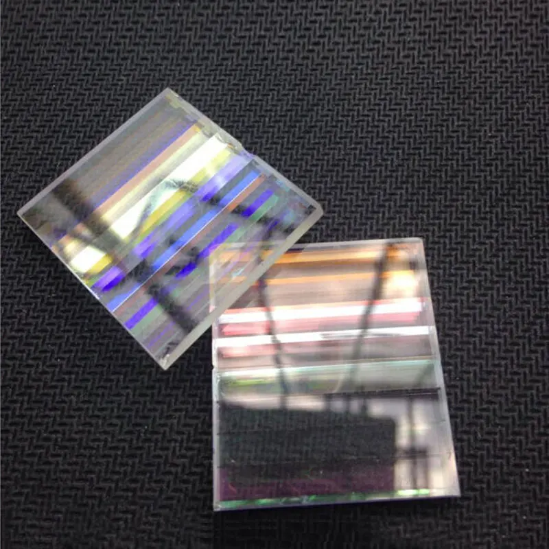 10pcs Rectangle Prism Dichroic Prisma Stained Glass Optical Experiment Instrument Home Decoration Art Necklace DIY Design