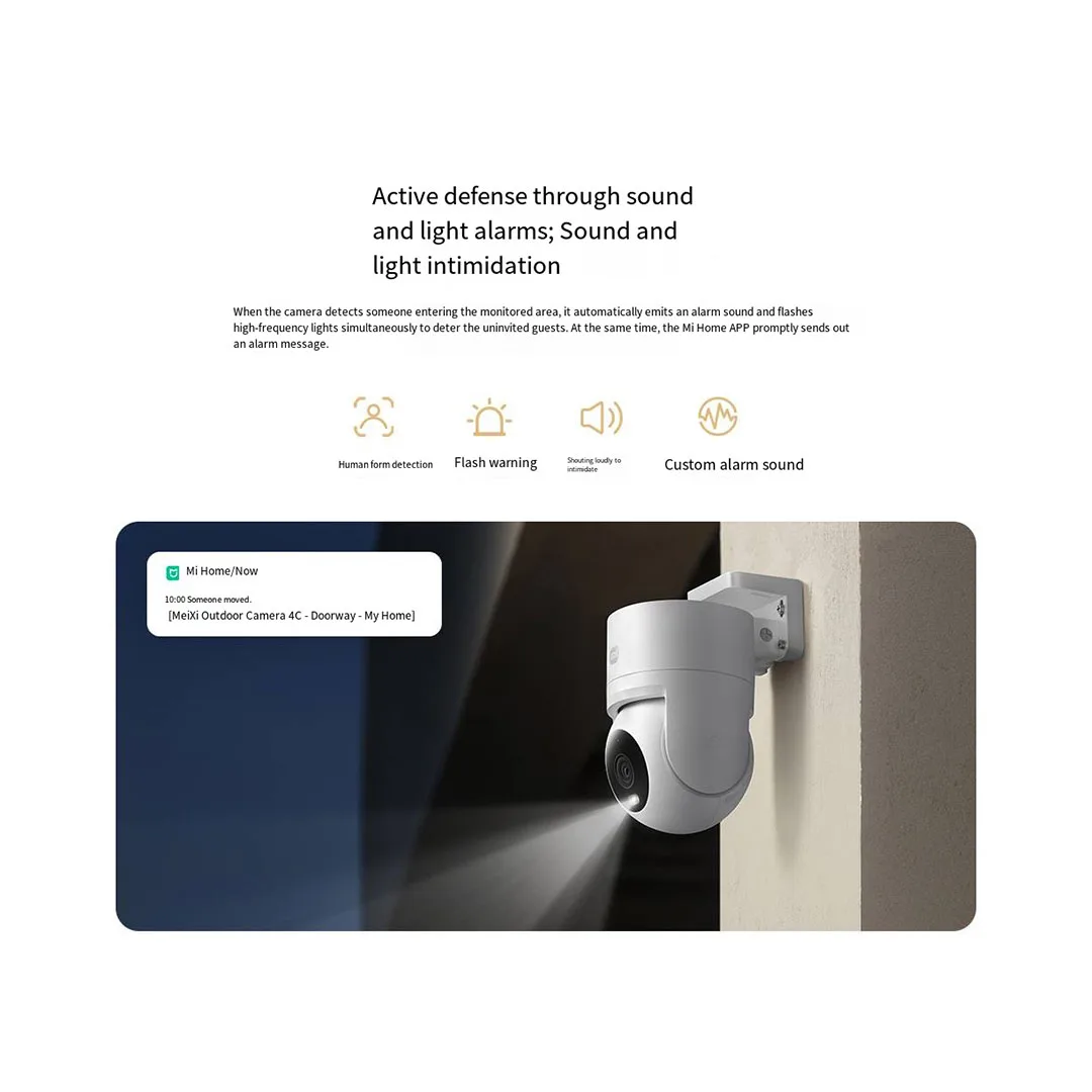 Xiaomi Mijia APP Outdoor Camera AW300 1296P Waterproof 2K Security Cam WiFi Full Color Night Vision Webcam Monitor Audible Alarm