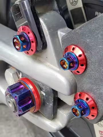 5Pcs M8 M6 Motorcycle screw gasket screw cap Hollow screw Flange gasket Decorative reinforcement Anti-sli