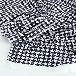 Polyester Fabric Cloth Per Meter Material Houndstooth Pattern Printed Dress Handmade Fabrics Cloth Per Meter