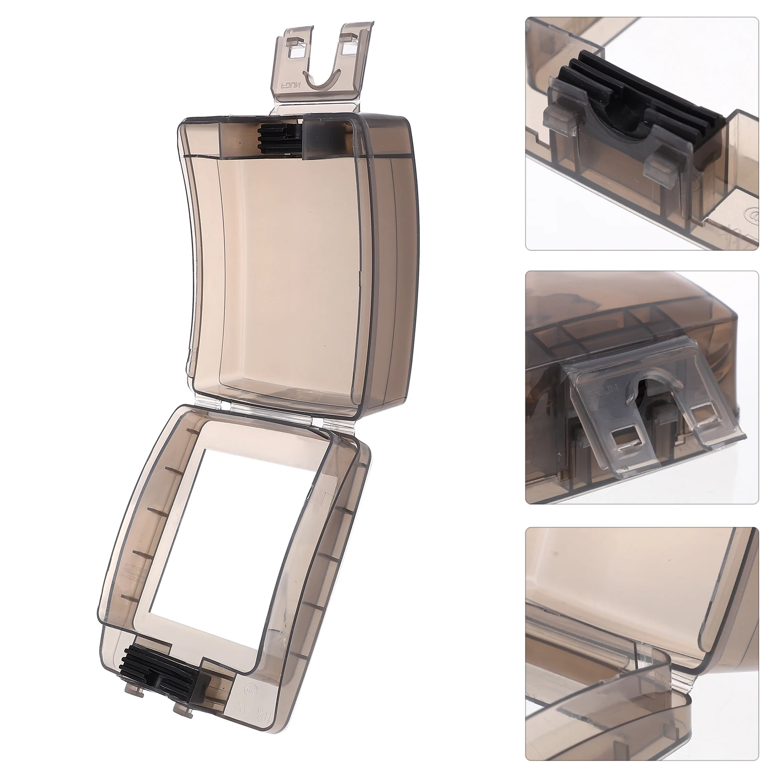 

2 Sets Socket Waterproof Cover Transparent Dust Proof Splash Proof Wall Sticky Glue No Drilling Kitchen Balcony Suitable
